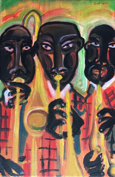 Pittura intitolato "jazz 22" da Simon Taylor, Opera d'arte originale, Acrilico