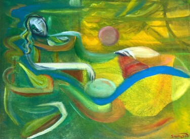 Pintura titulada "tropical dreams" por Simon Taylor, Obra de arte original, Acrílico