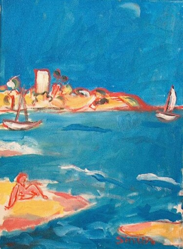 Pintura titulada "Spanish coast" por Simon Taylor, Obra de arte original