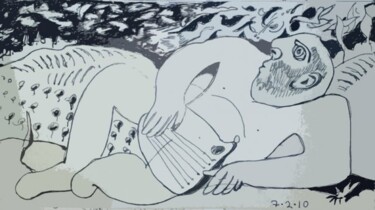 Drawing titled "musician" by Simon Taylor, Original Artwork