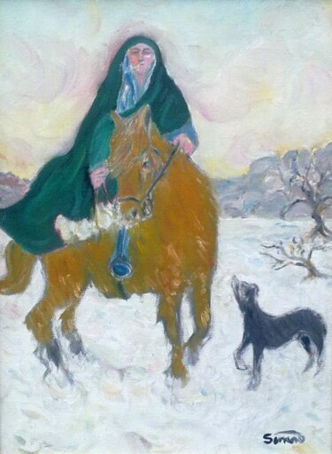 Painting titled "winter journey" by Simon Taylor, Original Artwork