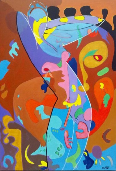 Peinture intitulée "jazz nude" par Simon Taylor, Œuvre d'art originale, Huile