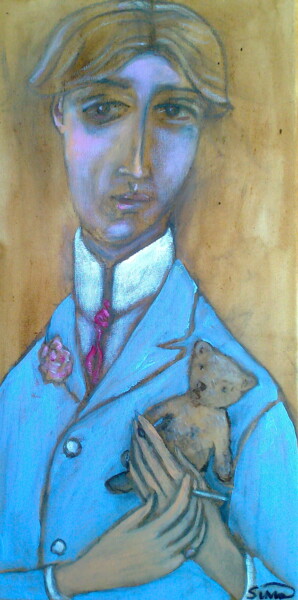 Painting titled "teddy" by Simon Taylor, Original Artwork