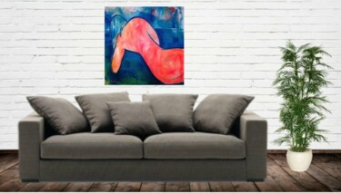 Painting titled "womans-back-in-situ" by Simon Taylor, Original Artwork