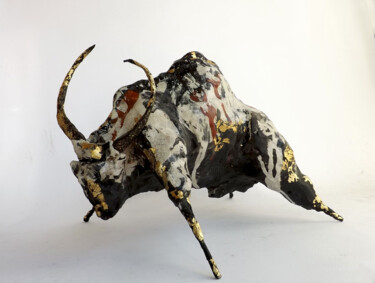 Scultura intitolato "Bull" da Simona Barreca, Opera d'arte originale, Ceramica