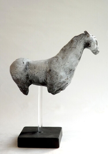 Sculpture intitulée "Cavallo bianco" par Simona Barreca, Œuvre d'art originale, Céramique