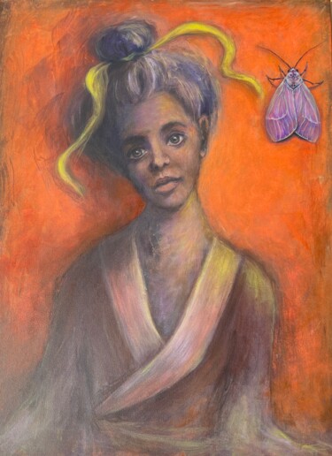 Painting titled "Noemi" by Simona Constantin, Original Artwork, Acrylic Mounted on Wood Stretcher frame