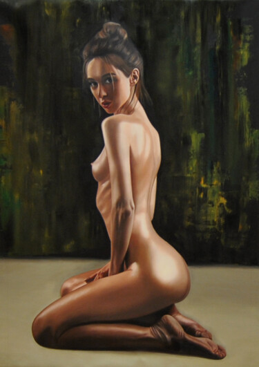 Painting titled "Nude II" by Simona Tsvetkova, Original Artwork, Oil