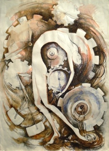 Malerei mit dem Titel "time" von Simona Timofei, Original-Kunstwerk, Andere