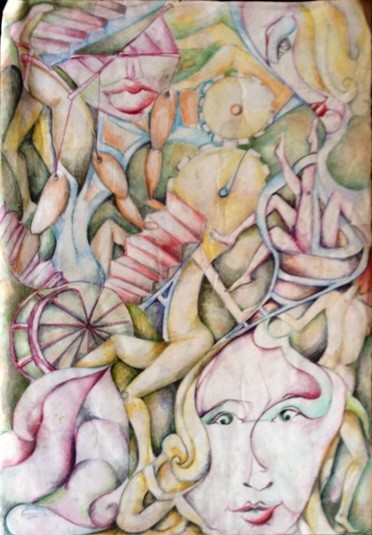 Malerei mit dem Titel "wonderland" von Simona Timofei, Original-Kunstwerk