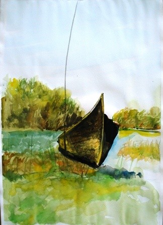 Malerei mit dem Titel "lotca 2" von Simona Timofei, Original-Kunstwerk