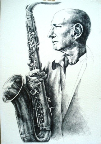 Painting titled "jazz" by Simona Timofei, Original Artwork