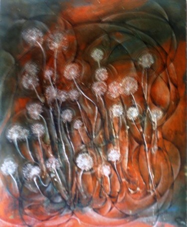 Painting titled "dandelion" by Simona Timofei, Original Artwork