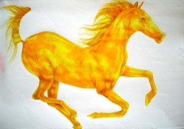 Painting titled "yellow" by Simona Timofei, Original Artwork