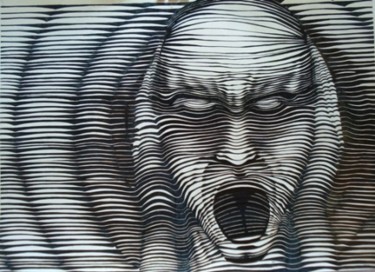 Painting titled "scream" by Simona Timofei, Original Artwork