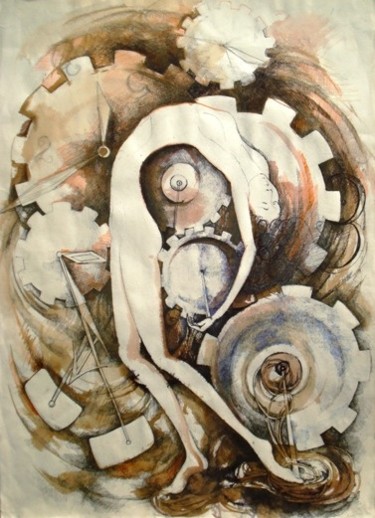 Painting titled "time" by Simona Timofei, Original Artwork