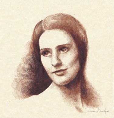 Zeichnungen mit dem Titel "portret 7" von Simona Timofei, Original-Kunstwerk