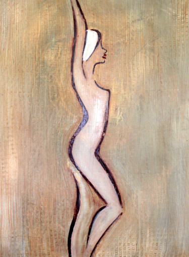 Peinture intitulée "Nue" par Marc Simondin (SiMondin), Œuvre d'art originale, Acrylique