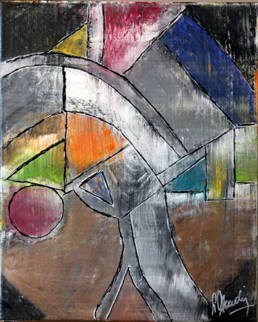 Painting titled "Péché originel" by Marc Simondin (SiMondin), Original Artwork, Acrylic