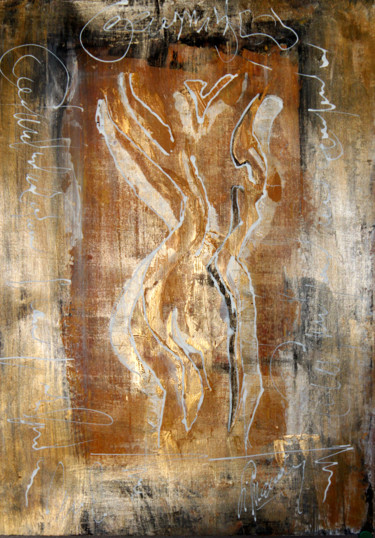 Peinture intitulée "Nue2" par Marc Simondin (SiMondin), Œuvre d'art originale, Acrylique