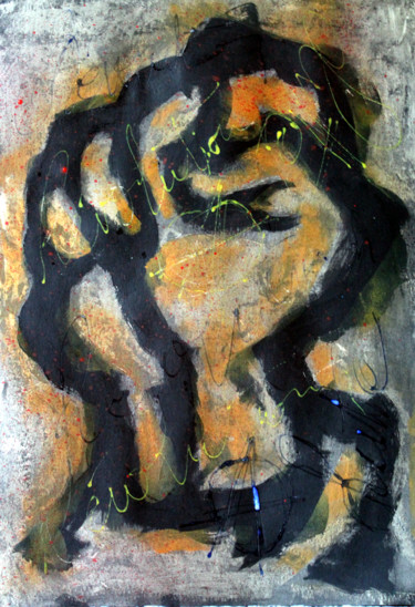 Peinture intitulée "Nanar chiste" par Marc Simondin (SiMondin), Œuvre d'art originale, Acrylique