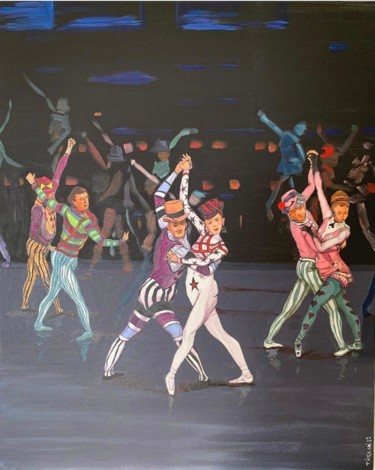 Painting titled "Royal opera ballet" by Turkan, Original Artwork, Acrylic