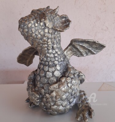 Skulptur mit dem Titel "dragon" von Simone Collet, Original-Kunstwerk, Bronze