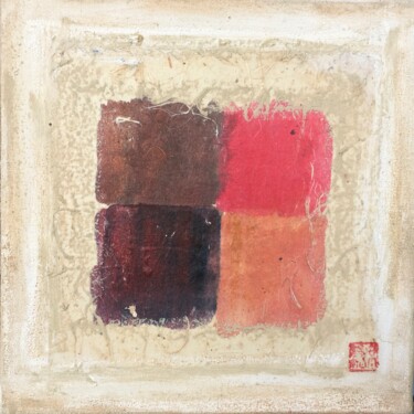 Peinture intitulée "Sceau 玺1" par Simone Cros-Morea, Œuvre d'art originale, Acrylique Monté sur Châssis en bois