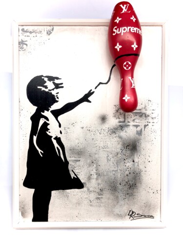 Escultura titulada "GIRL WITH PIN BY SU…" por Simone De Rosa, Obra de arte original, Acrílico