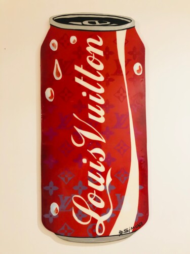 Schilderij getiteld "Louis Vuitton Cola" door Simone De Rosa, Origineel Kunstwerk, Acryl