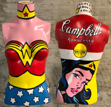 Sculptuur getiteld "Superheroes Soup -…" door Simone De Rosa, Origineel Kunstwerk, Acryl