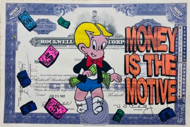 Zeichnungen mit dem Titel "Money is the Motive" von Simone De Rosa, Original-Kunstwerk, Acryl