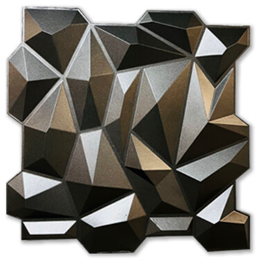 "Geometric 01" başlıklı Heykel Simone De Rosa tarafından, Orijinal sanat, Sprey boya Ahşap panel üzerine monte edilmiş