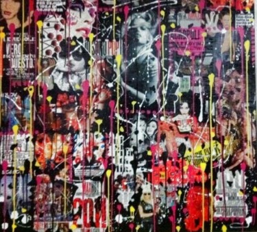 Collages intitolato "GRAFFITI POP" da Simone Lazzarini, Opera d'arte originale, Collages