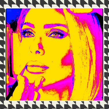 Digital Arts titled "ILARY BLASI YLW" by Simone Lazzarini, Original Artwork, Digital Print