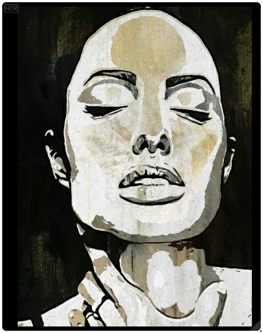 Digital Arts titled "Angelina Jolie" by Simone Lazzarini, Original Artwork, Digital Painting