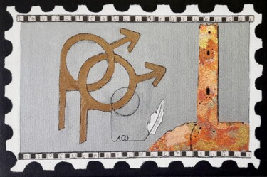 Pittura intitolato "P.P.P. Uomo di Vita" da Simone Martina, Opera d'arte originale, Acrilico