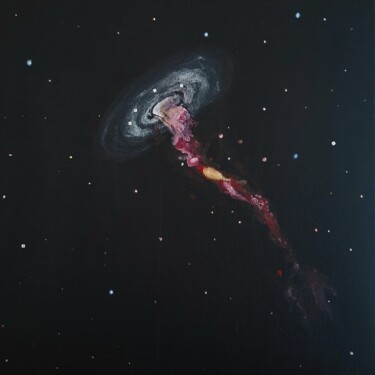 Painting titled "Cosmological jellyf…" by Simone Martina, Original Artwork, Acrylic