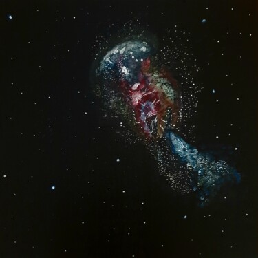 Pittura intitolato ""Cosmological Jelly…" da Simone Martina, Opera d'arte originale, Acrilico