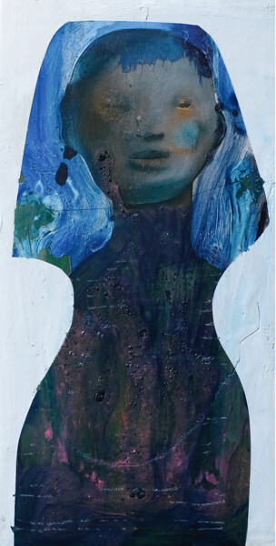 Картина под названием "Bianco 1" - Simone Miletta (Mīlĕs), Подлинное произведение искусства, Акрил Установлен на Деревянная…