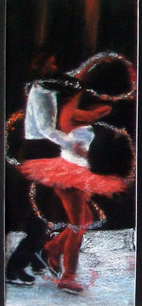 Peinture intitulée "Etoiles-sur-la-glace" par Simone Mugnier, Œuvre d'art originale, Acrylique