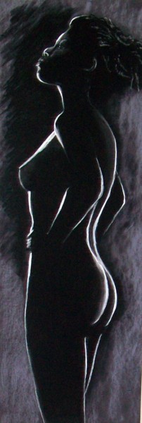 Peinture intitulée "N°314 - Silhouette-…" par Simone Mugnier, Œuvre d'art originale, Pastel