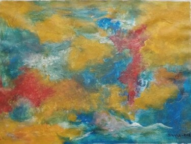 Painting titled "Nuées" by Simone Savilia-Bessard (silvia), Original Artwork, Acrylic