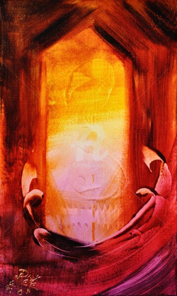 Painting titled "apparition-30x50-s-…" by Simone Fleur Sempere, Original Artwork