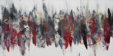 Malerei mit dem Titel "Heartbeat 2.0" von Simone Urbanietz-Preiss, Original-Kunstwerk, Acryl
