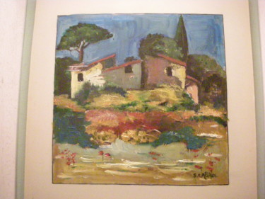 Pintura intitulada "Mas Provencal" por Simone Cabrol, Obras de arte originais, Óleo
