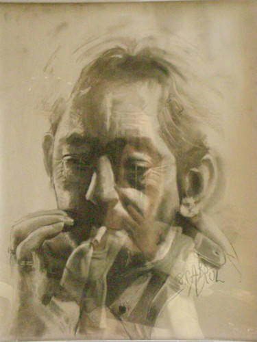 Peinture intitulée "Gainsbourg" par Simone Cabrol, Œuvre d'art originale, Pastel