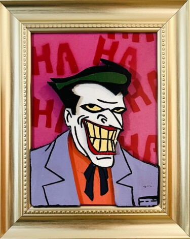 Pintura intitulada "My Joker 3D" por Simone De Rosa, Obras de arte originais, Acrílico Montado em Painel de madeira
