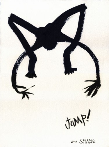 Painting titled "Jump" by Simone, Original Artwork, Oil