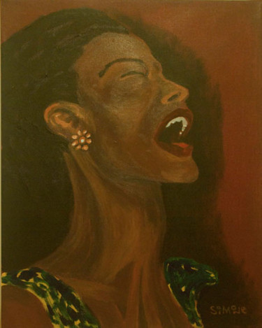 Painting titled "Lady of Song" by Simone, Original Artwork, Acrylic